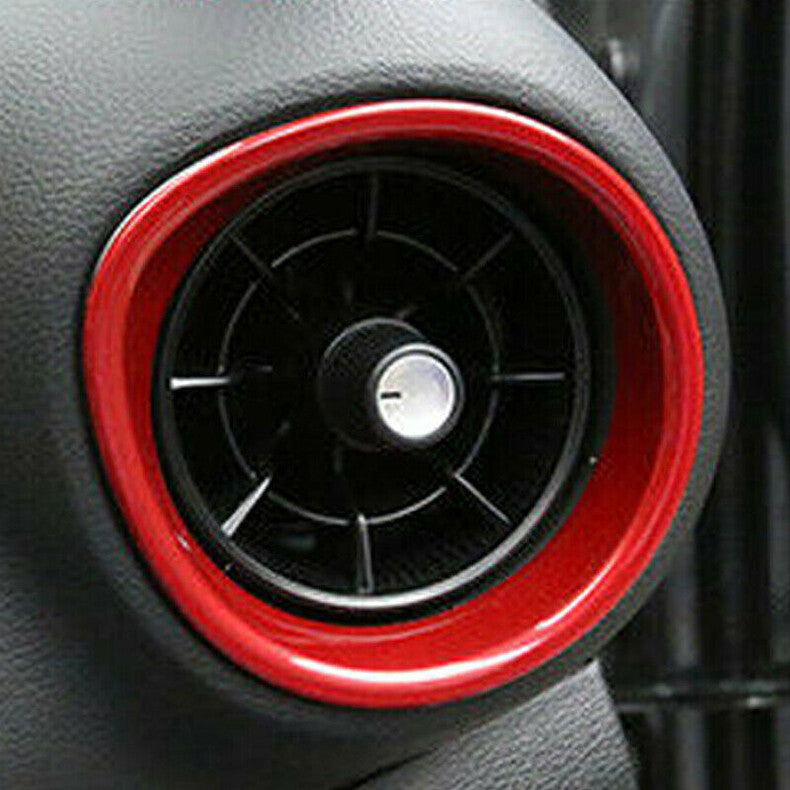 for Kia Forte 2019-2021 Red Inner Central Console AC Air Outlet Vent Cover Trim
