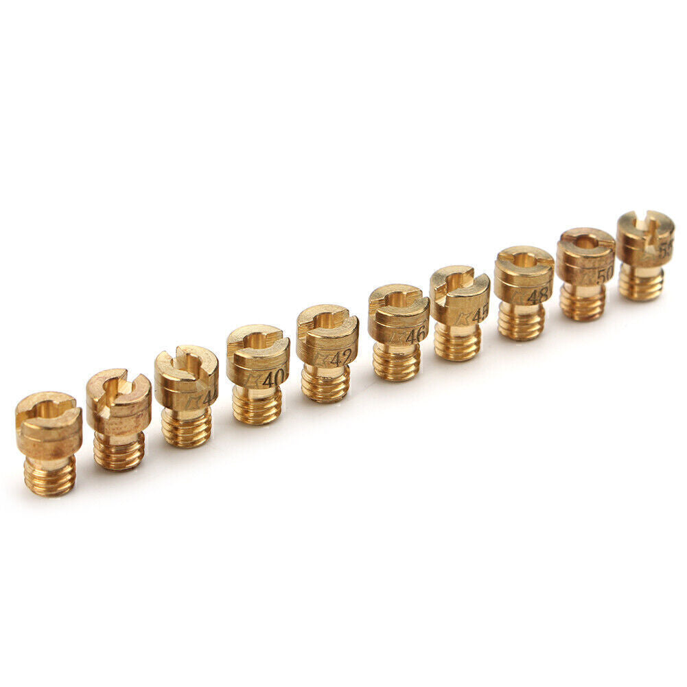10X Main Jet M4 4mm Fit GY6 50cc 139QMB Scooter Keihin Carb PZ19 Size 40 42-58