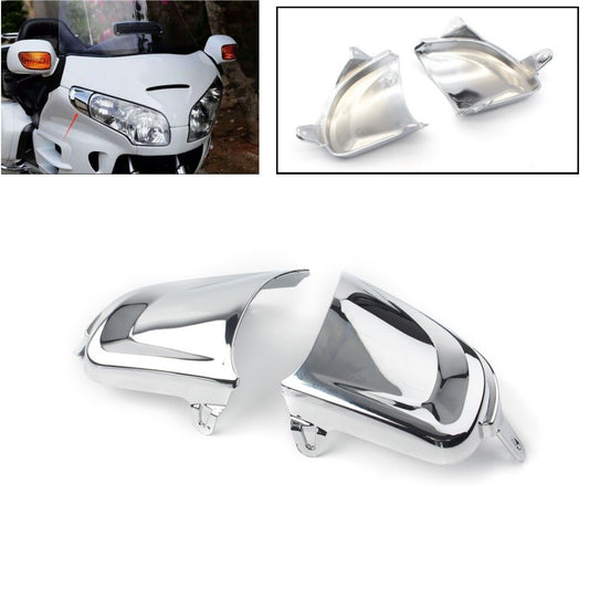 Chrome Front Fairing Headlight Cover Trim for Honda Goldwing GL 1800 2001-2011