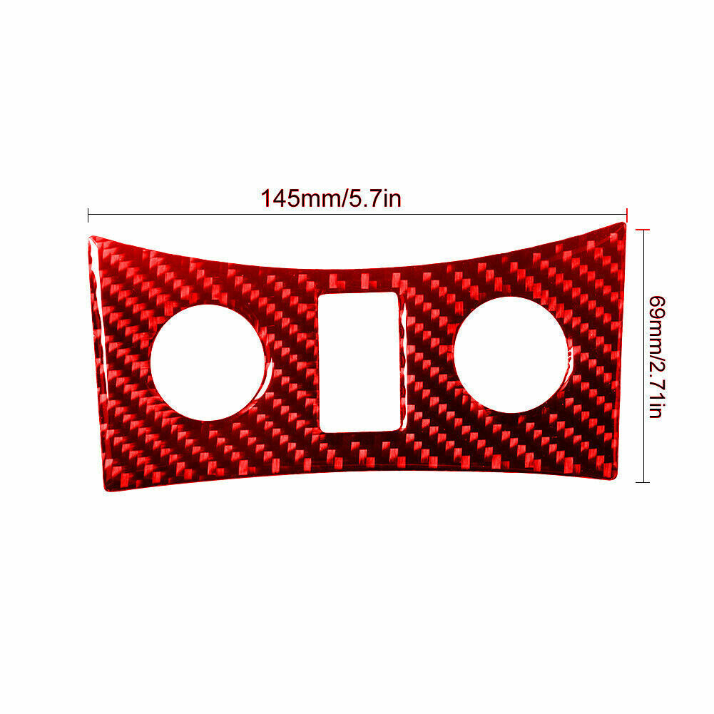 Red Carbon Fiber Below Transmission Console Type A Cover Trim for Infiniti G37