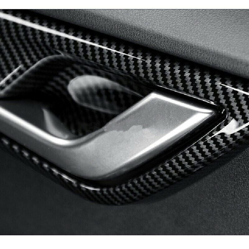Carbon Fiber 4PCS Inner Door Handle Bowl Cover Trim for KIA Niro 2022 2023 2024