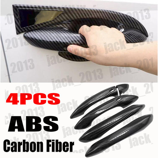 for Hyundai for Tucson 2022-2024 Side Door Handle Cover Carbon Fiber for Smart Holes 5pc