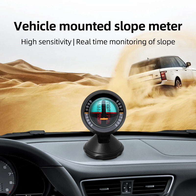Black Car Inclinometer Slope Meter Multifunction Portable Measure Balancer Tool