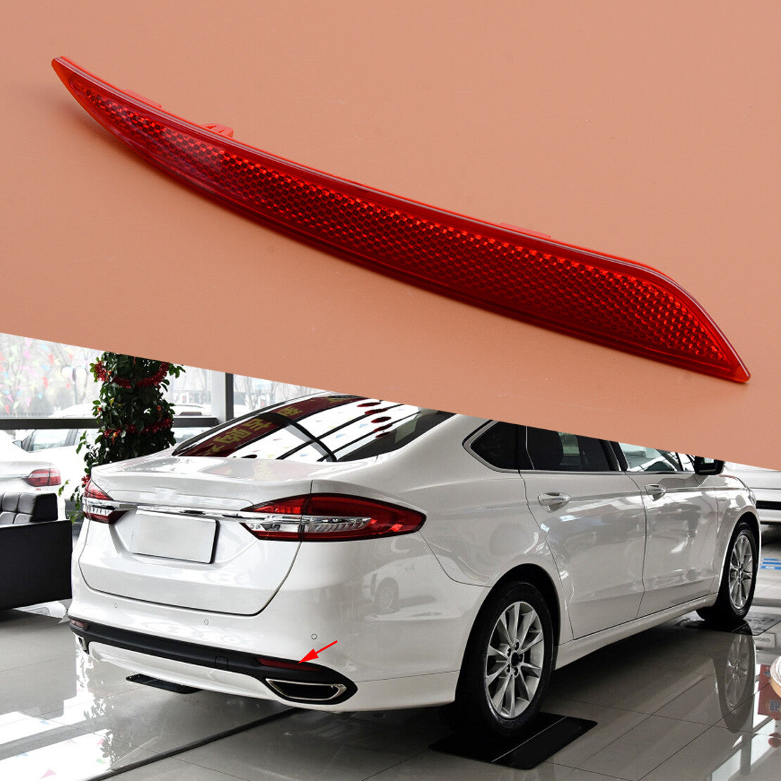 Right Rear Bumper Tail Light Reflector Fog Light Fit for Ford Fusion Mondeo New