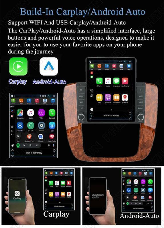 9.5 Android 10.1 Car Stereo GPS for GMC for Sierra 07-13 For Carplay Android Auto