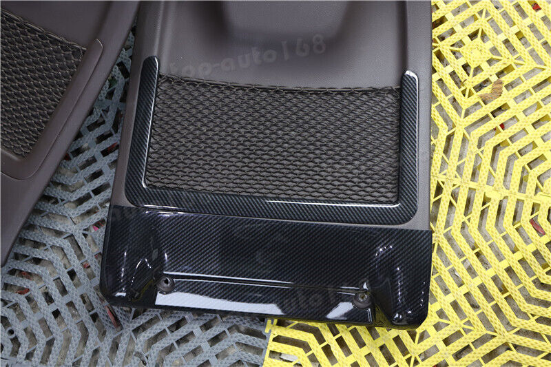 4P Carbon Fiber Look Front for Seat Back Net Pocket Trim for Benz GLE-Class 2020-23