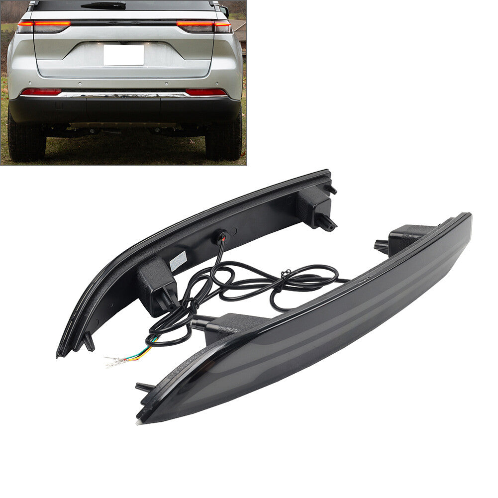 Rear Bumper Light Turn Signal Light for Jeep Grand Cherokee 2021-2024 Black