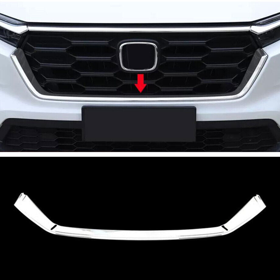For 2023-24 for Honda CR-V CRV Chrome Front Bumper Grille Lower U Shape Trim Strips