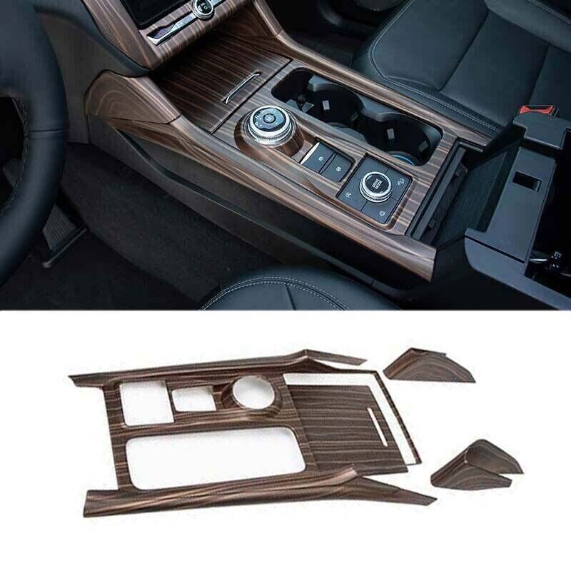 Matte Peach Wood Central Console Gear Shift Panel Trim for Ford Explorer 20-2024