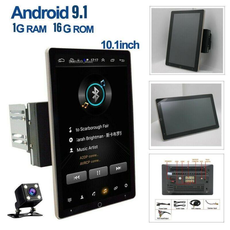 Radio Android 9.1 10.1 Rotatable Car Stereo 2DIN Touch Screen GPS Wifi + Camera