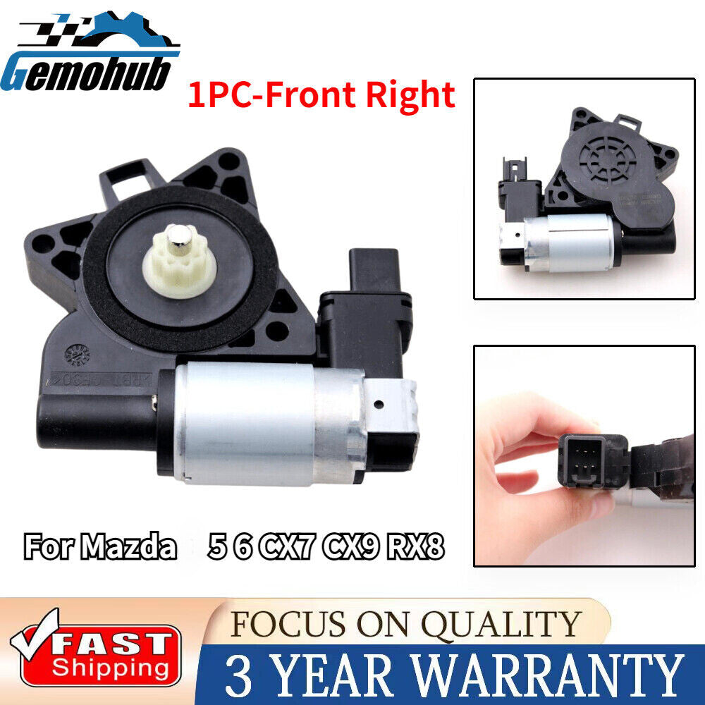 New Front Right Power Window Lifter Regulator Motor for Mazda 5 6 CX7 CX9 RX8