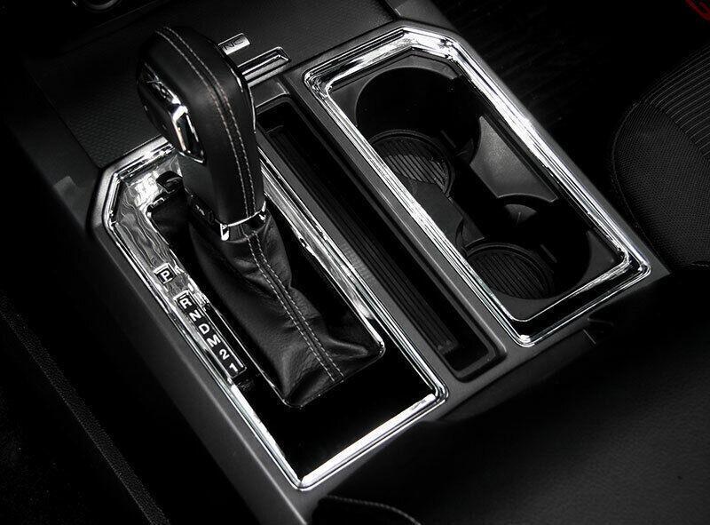 for Ford F150 F-150 2015-2020 Chrome Silver Gear Shift Cup Holder Panel Trim