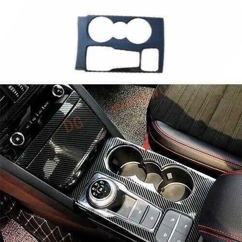 1X Panel Cover Inner Gear Shift Box Carbon Fiber Trim for Ford Escape Kuga 20-22