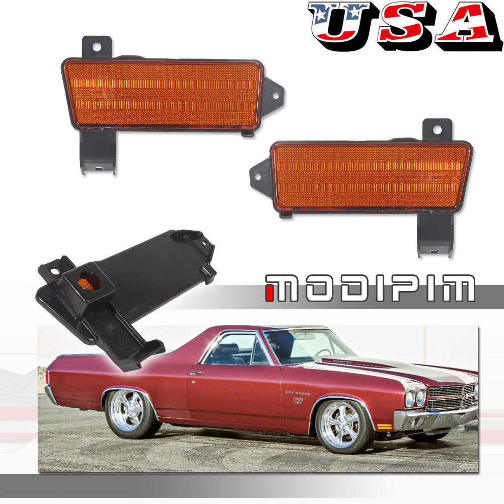 Amber marker light lens for front lower fenders on 1970 for Chevrolet Chevelle El Camino