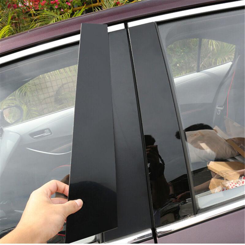 Suitable for Jeep Cherokee 2014 - 2023 6x Black Window Pillar Package and Door Trim Cover Kit