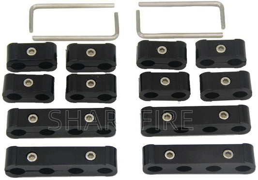 12-Piece Engine Spark Plug Wire Separator Kit for 8mm, 9mm, and 10mm (Black)
