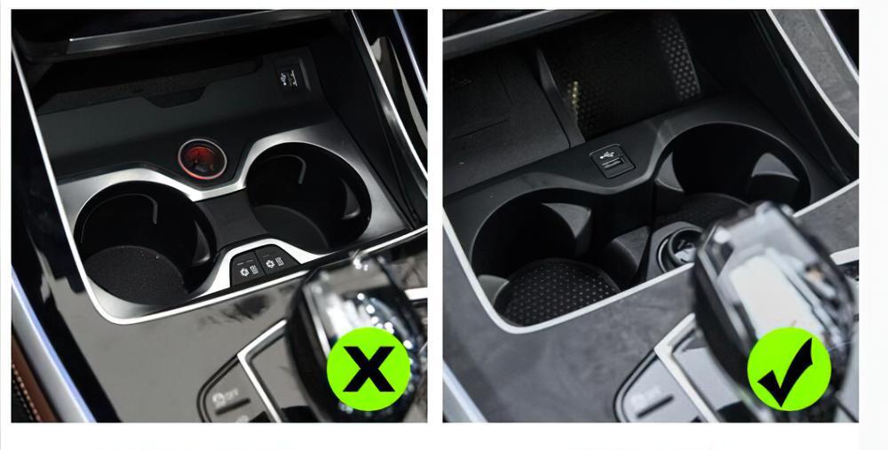 for BMW X5 X7 G05 G07 2019+ Center Cup Holder Frame Cover Trim Carbon Style