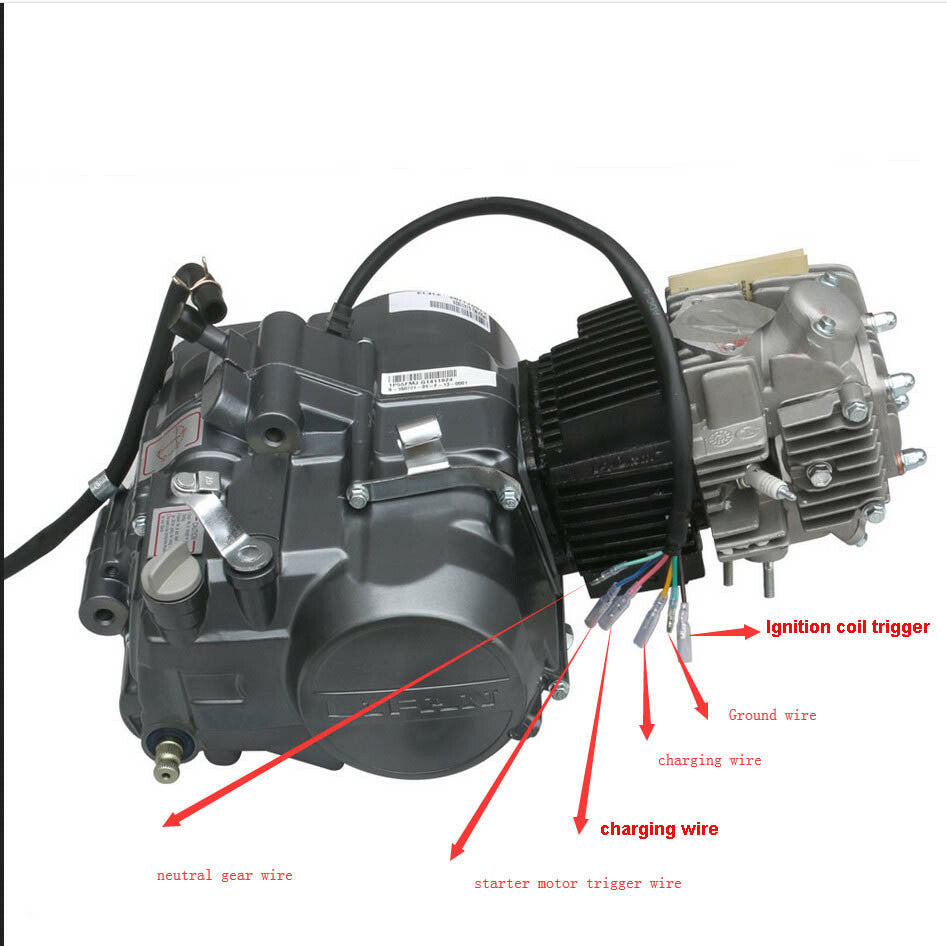 for Lifan 140cc manual motor kit for Pit Trail bicycles CT90, CT110, XR70, and Taodao 125cc.