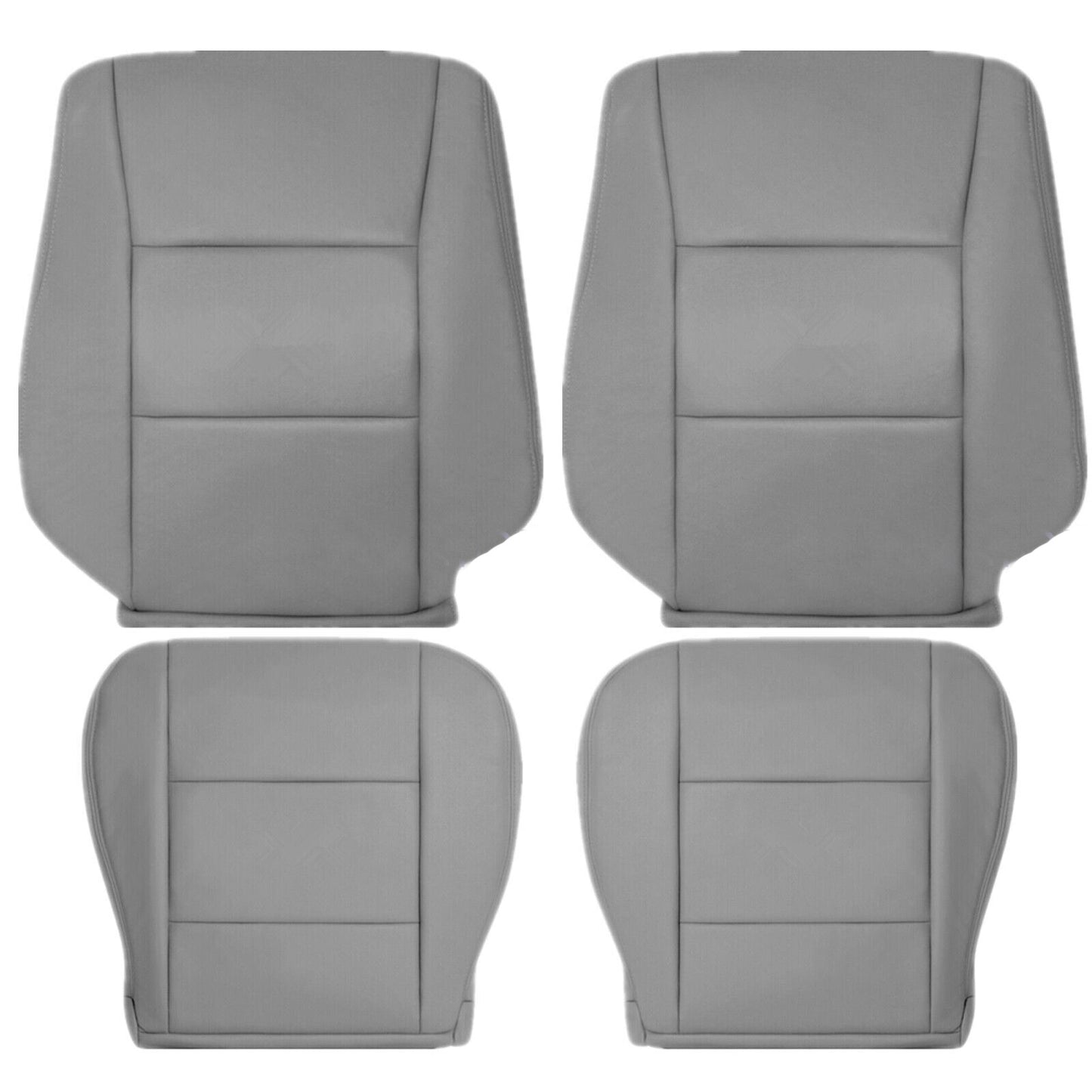 4PCS DriverPassenger Leather Gray for Seat Cover for Toyota for Land Cruiser 1998-2007
