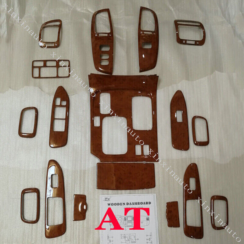 for Toyota for Land cruiser LC100 AT 4500 4700 2003-07 Wood Grain Dash Decor Kit 17x