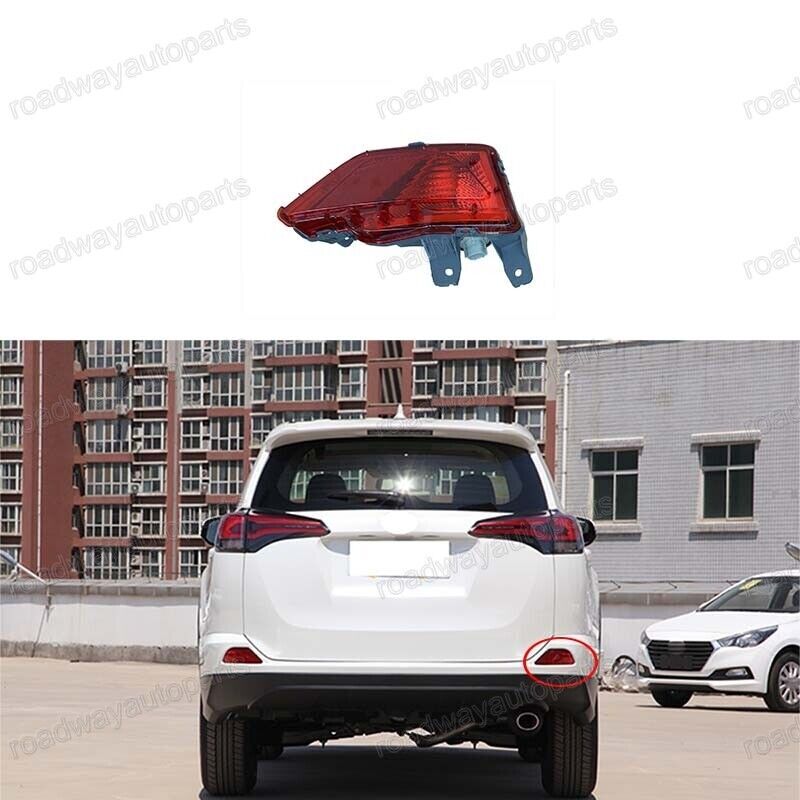 1Pcs Red Rear Bumper Reflector Fog Lamp Light Right for Toyota RAV4 2016-2018
