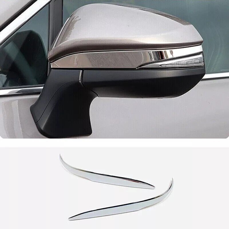 2pcs Chrome ABS Rear view Side Mirror Strip Cover Trim for Toyota Venza 2021-23