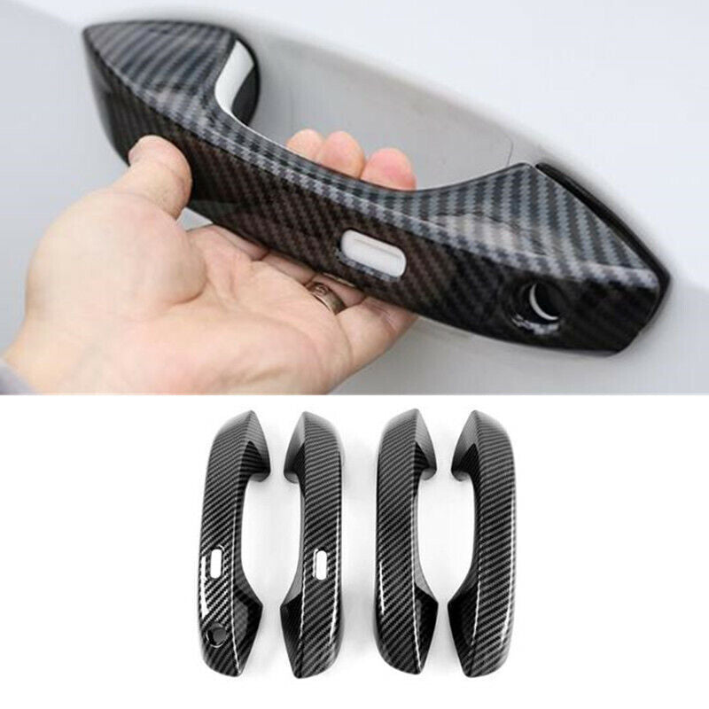 for VW for GOLF 8 MK8 2020 2021 Carbon Fiber 4Pcs Exterior Door Handle Cover Trim