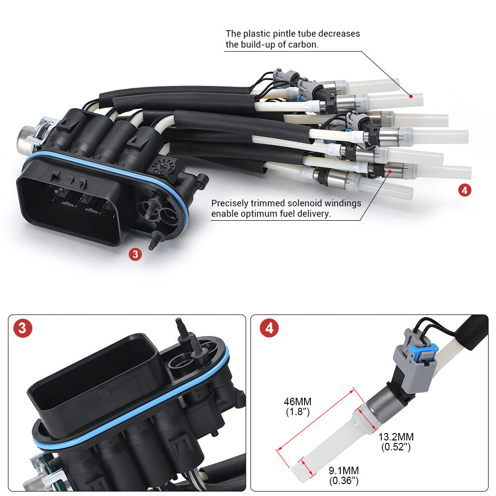 Multi Port Fuel Spider Injector 5.7L For 1996-2000 for Chevrolet Suburban 3500HD V8
