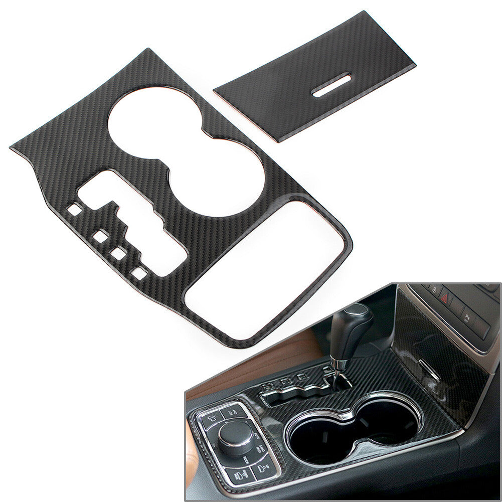 LHD Carbon Fiber Gear Shift Frame Cover Trim For 2011-13 12 for Jeep Grand Cherokee