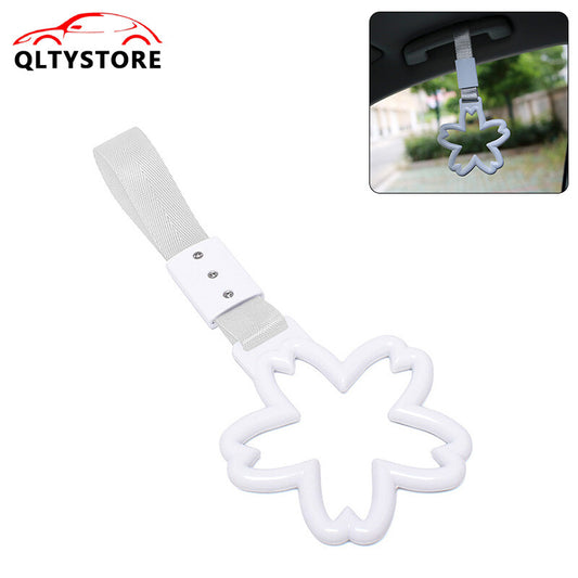 White Car Warning Handle Strap Subway Bus Cherry Blossom Tsurikawa Ring JDM