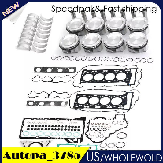 Engine Overhaul Pistons Gaskets Kit Bearings Set Fits for BMW X5 M5 E70 N62 S63