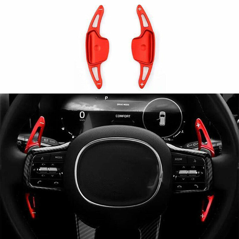 for Kia Carnival 2022-23 Red alloy Steering Wheel Shift Paddle Shifter Extension