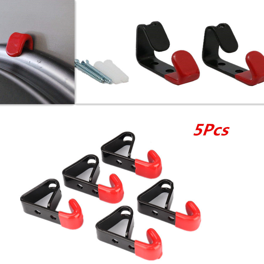 5Pc Car Wall Metal Wheel Rim Display Hook Showroom Hanging Holder Swell Bolt Kit