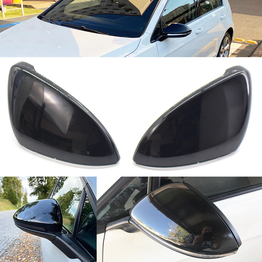 Black Side Mirror Cap Housing / Mirror Cover for VW Golf7 for Golf 7 MK7 GTi LH+RH