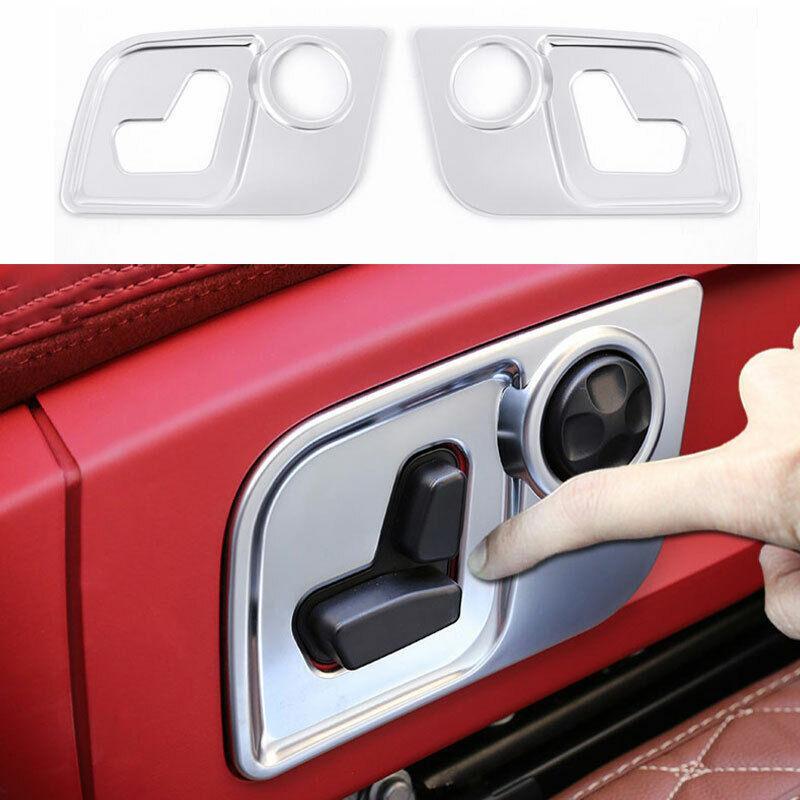 for Maserati Quattroporte 2013-2021 ABS Silver for Seat Adjustment Handle Panel Trim