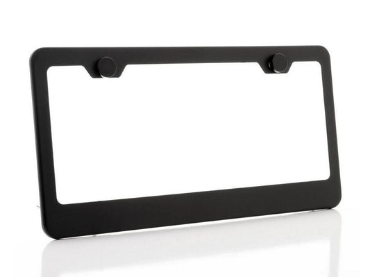 Car license plate frame cover, rear wide, matte black finish, suitable for Toyota .