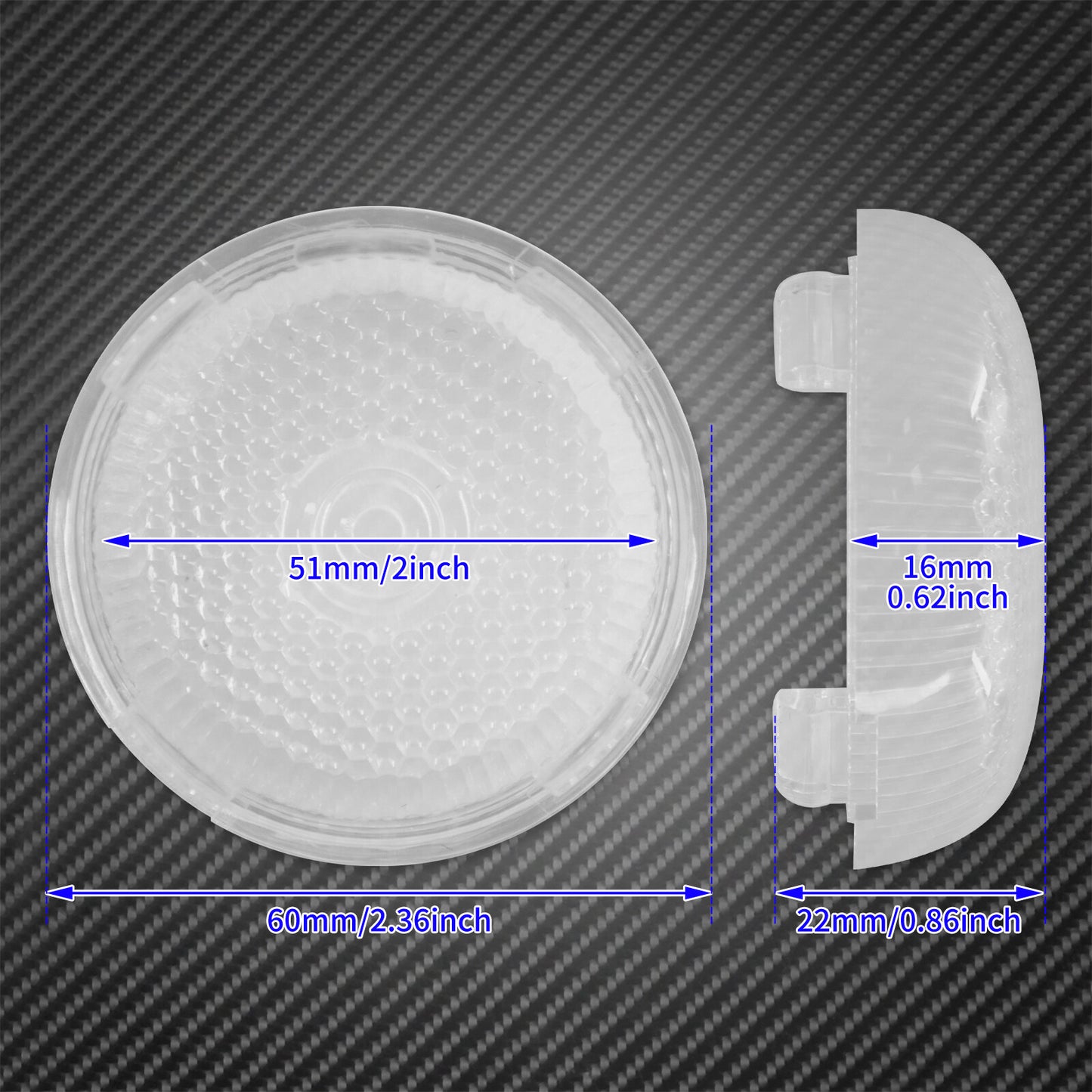 4 Clear Bullet Turn Signals Light Lens Cover Fit for Harley Dyna Softail Touring