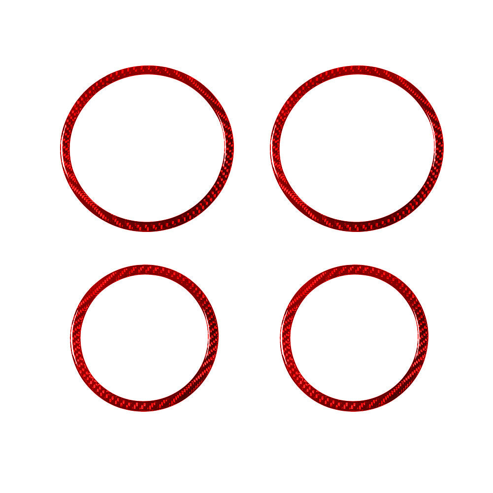 4Pcs Red Carbon Fiber Interior Door Speaker Cover Trim for Lexus RX300 1998-2003