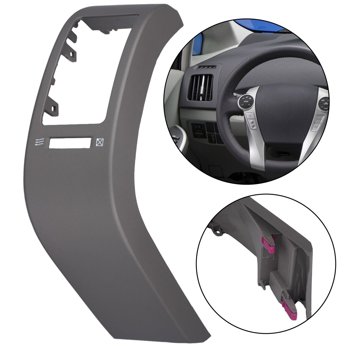 Most Left A/C Dash Air Vent Trim Replace for Toyota For Prius 2004 -2009 Replace