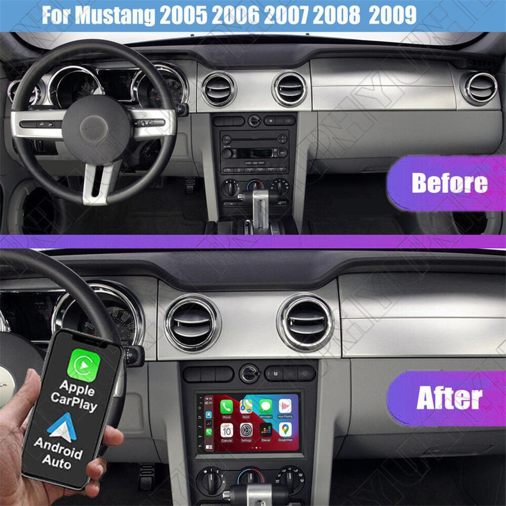 7 For 2005-2009 for Ford for Mustang Carplay 2+32GB Stereo Radio GPS Nave Head Unit FM