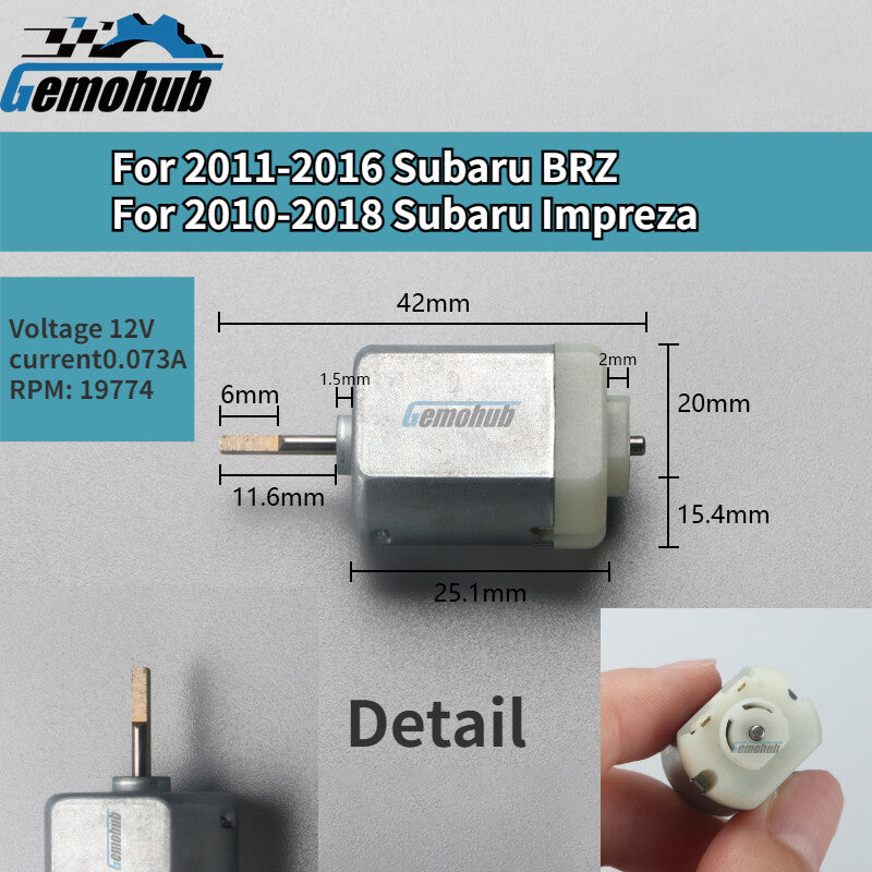 Mirror FOLDING motor repair for 2010-2018 for Subaru Impreza 2011-2016 for Subaru BRZ