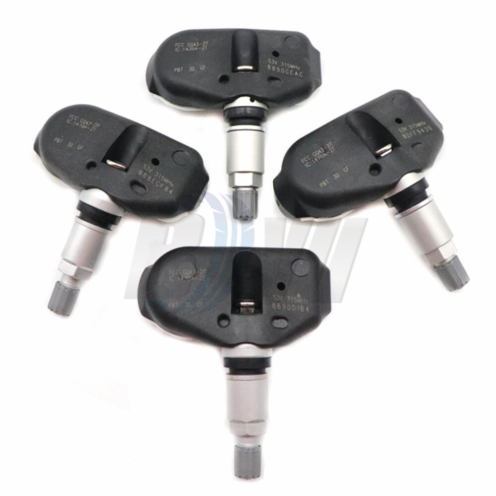 4-piece TPMS tire pressure sensor set 06421-S3V-A04, suitable for Acura RL TL tires manufactured in 2005, 2006, 2007, and 2008.
