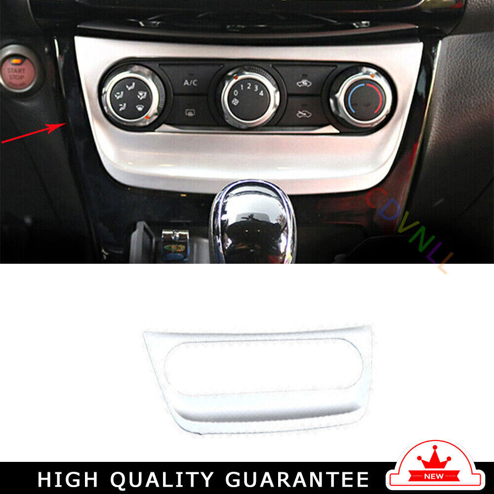 Central Console AC Button Cover Decor for Nissan Sentra Sylphy 2013-2019 Silver