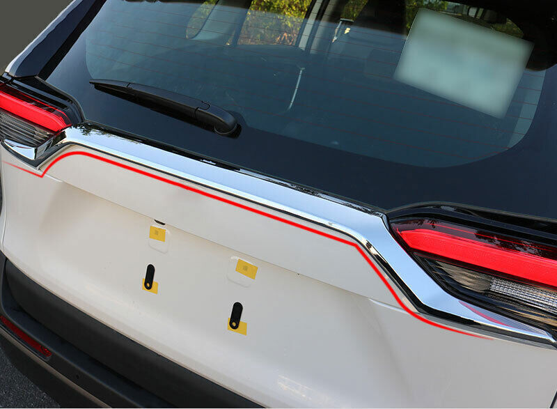 for Toyota RAV4 2019-23 Chrome ABS Rear Trunk Tailgate Upper Curve Cover Trim 1x
