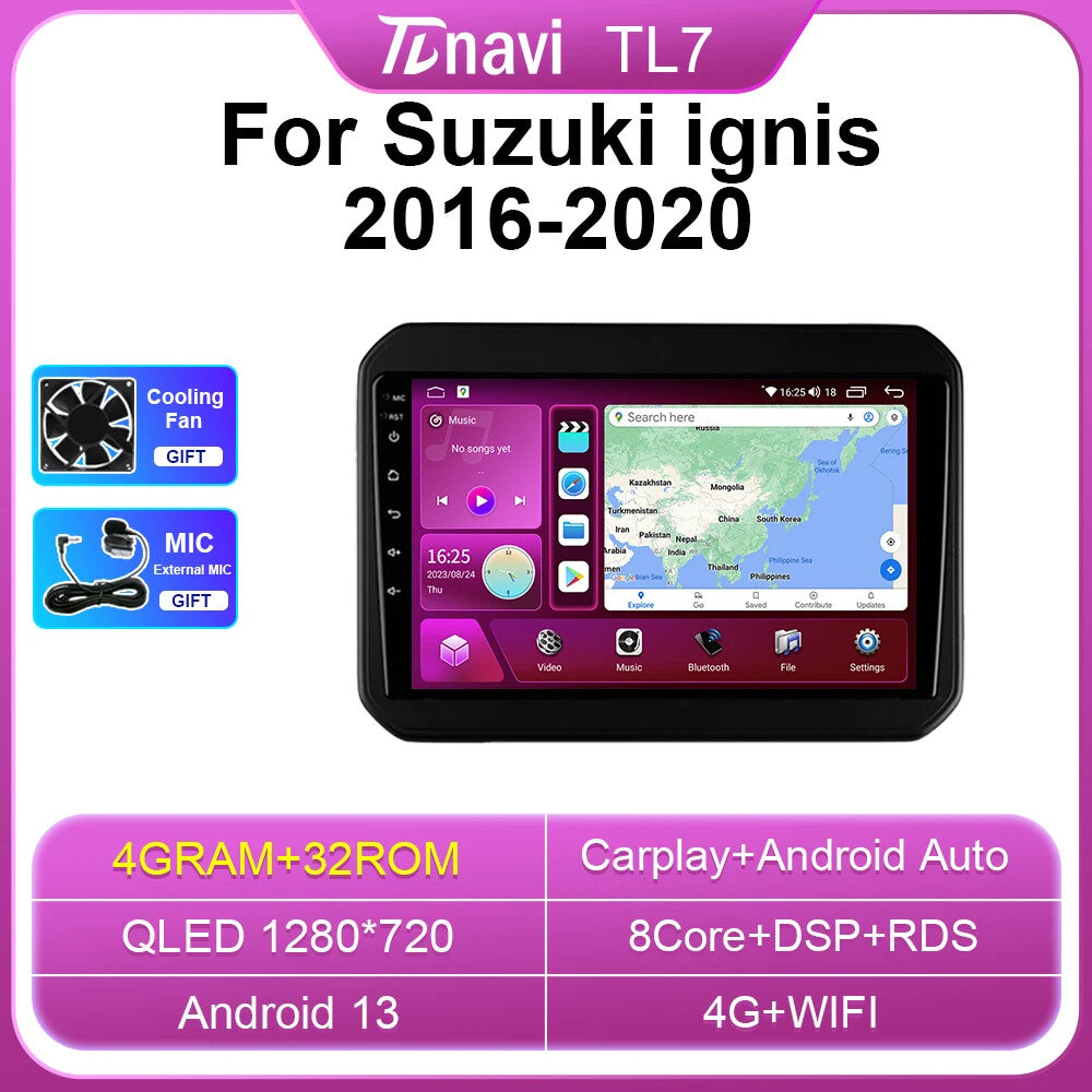 for Suzuki Ignis 2016-2020 Carplay Car Stereo Radio Multimedia GPS Player Screen