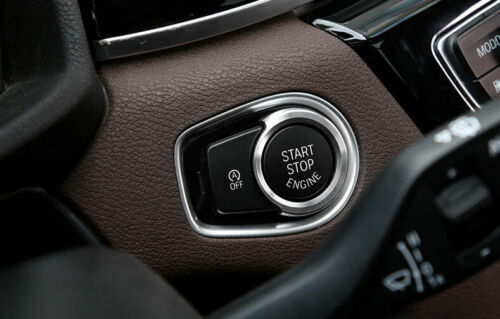 for BMW 3 4 Series GT 2013-2019 ABS Silver Cover Ring One-Button Start Switch
