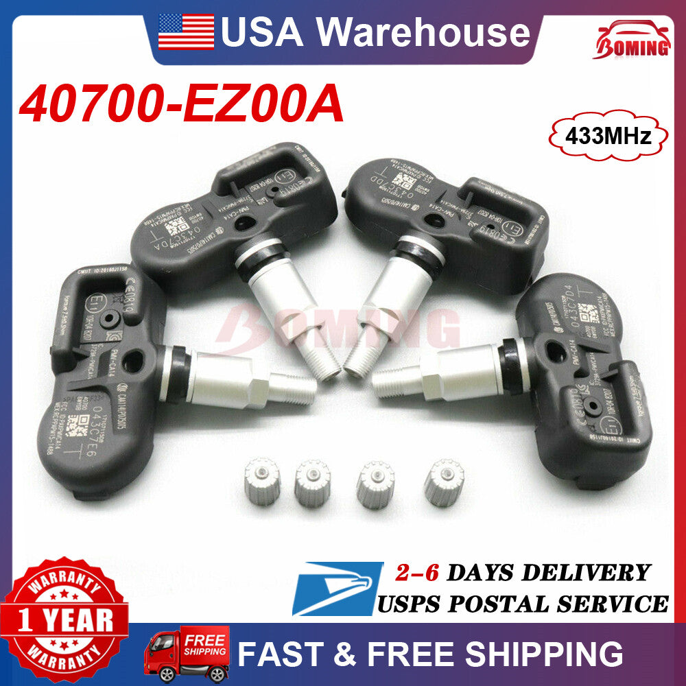 4X 433MHz new Tire Pressure TPMS Sensors for Nissan Titan XD 2016-21 40700-EZ00A