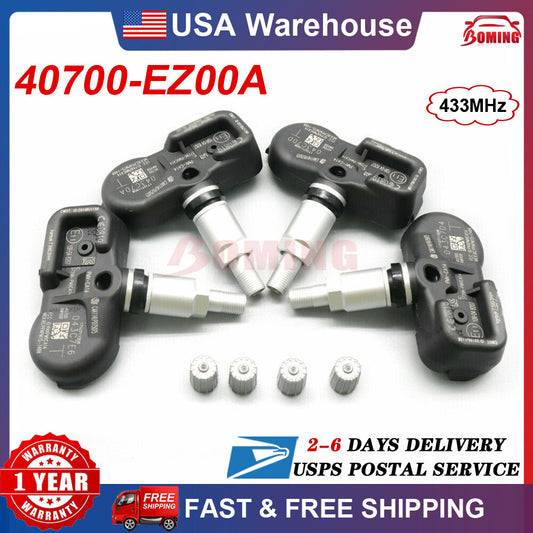 4X 433MHz new Tire Pressure TPMS Sensors for Nissan Titan XD 2016-21 40700-EZ00A