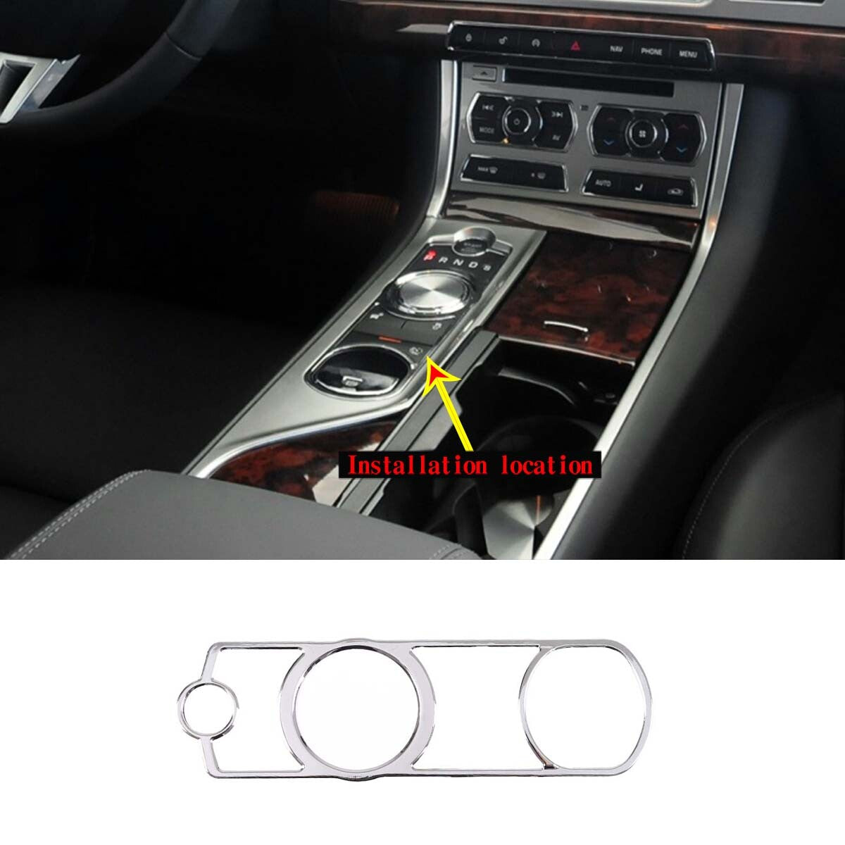 Carbon fiber ABS side vent trim frame for Jaguar for F-Type 2013-2024