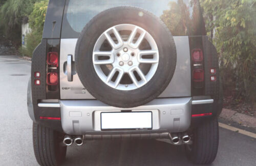 for Land Rover for Defender 2020-23 Exhaust Muffler Rear Tail Tip Pipe Silver Steel